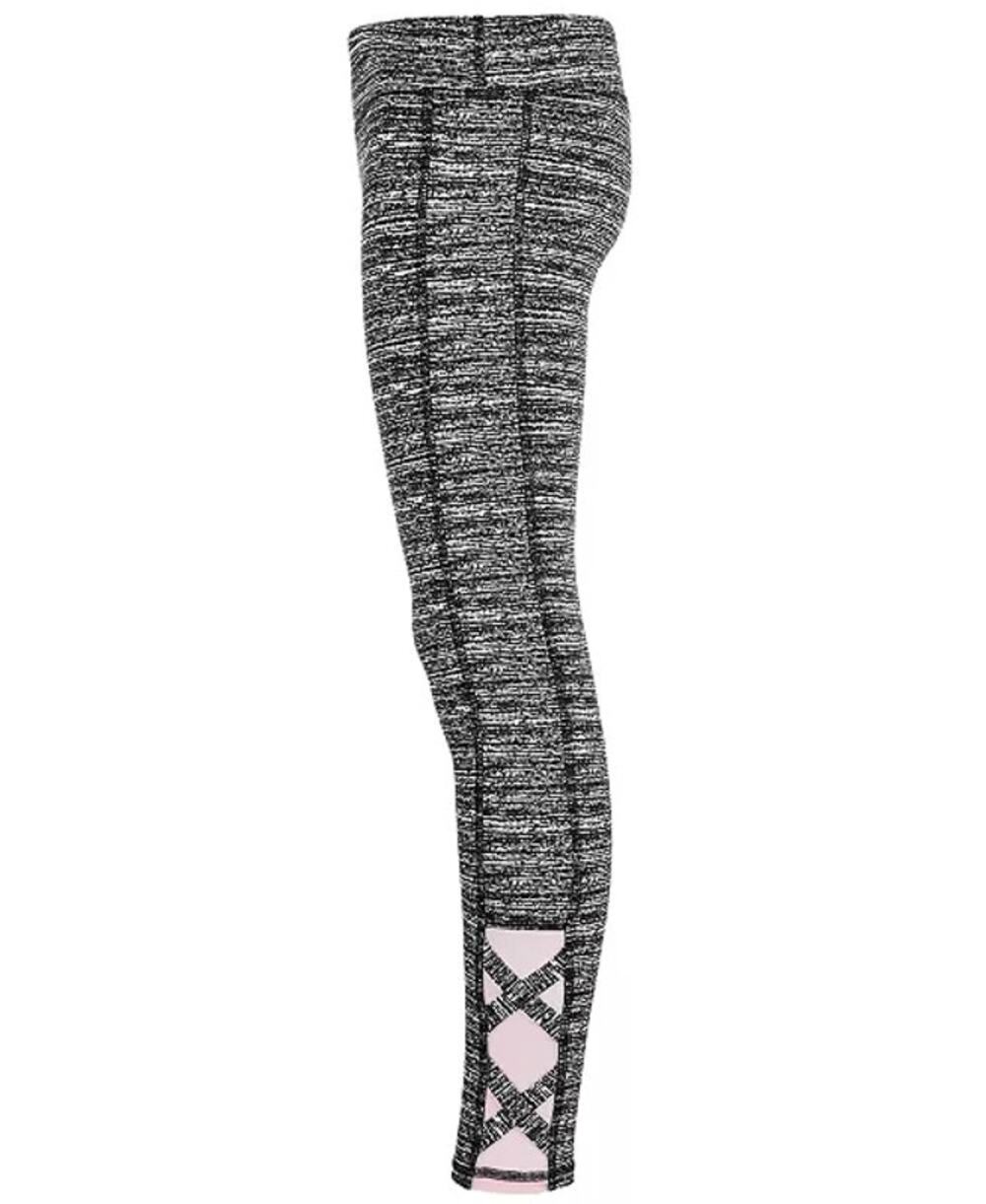 Ideology Girls Black & White Static Athletic Leggings Youth Size Large